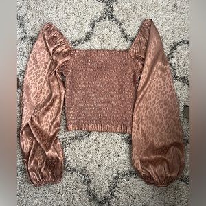 Pink Leopard Print Top